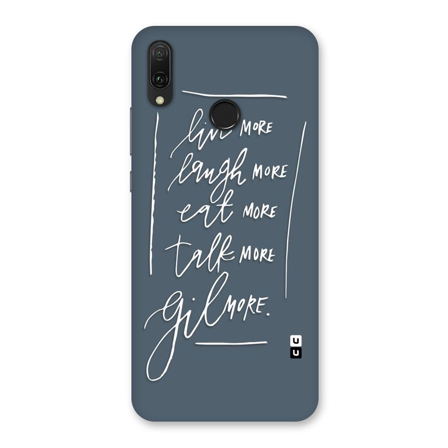 Live Laugh More Back Case for Huawei Y9 (2019)