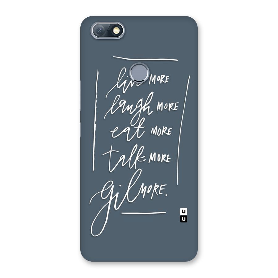 Live Laugh More Back Case for Infinix Note 5