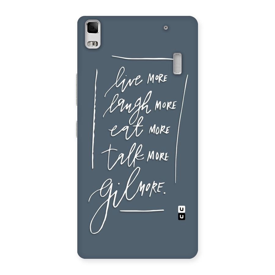 Live Laugh More Back Case for Lenovo K3 Note
