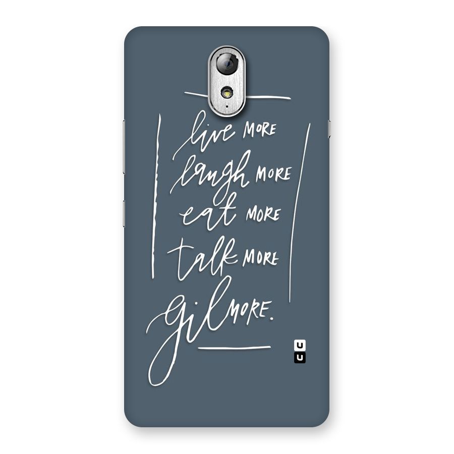 Live Laugh More Back Case for Lenovo Vibe P1M