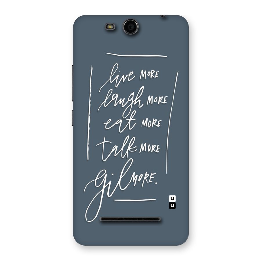 Live Laugh More Back Case for Micromax Canvas Juice 3 Q392
