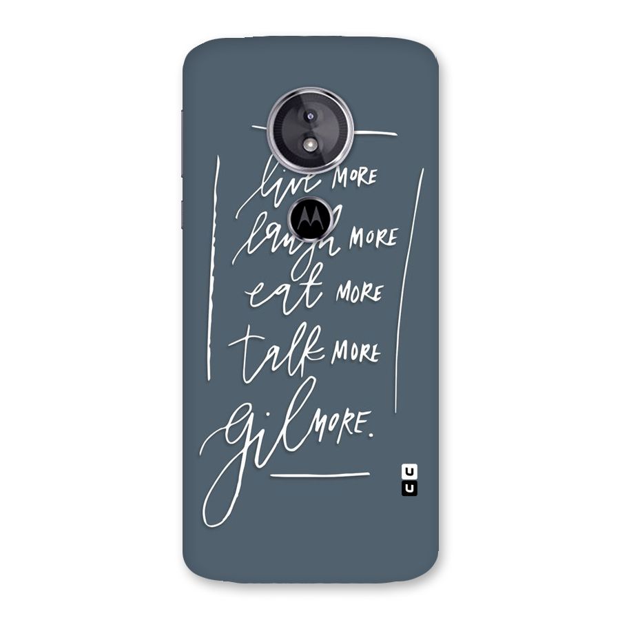 Live Laugh More Back Case for Moto E5