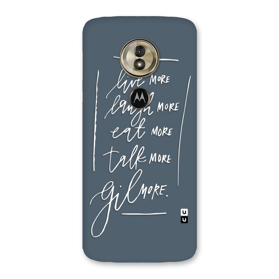 Live Laugh More Back Case for Moto G6 Play