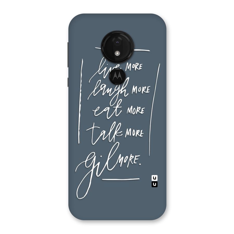 Live Laugh More Back Case for Moto G7 Power