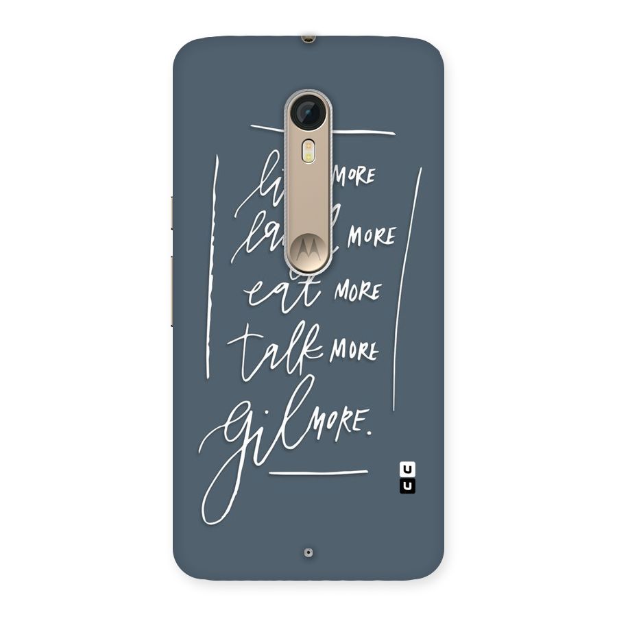 Live Laugh More Back Case for Motorola Moto X Style