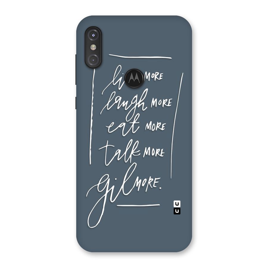 Live Laugh More Back Case for Motorola One Power
