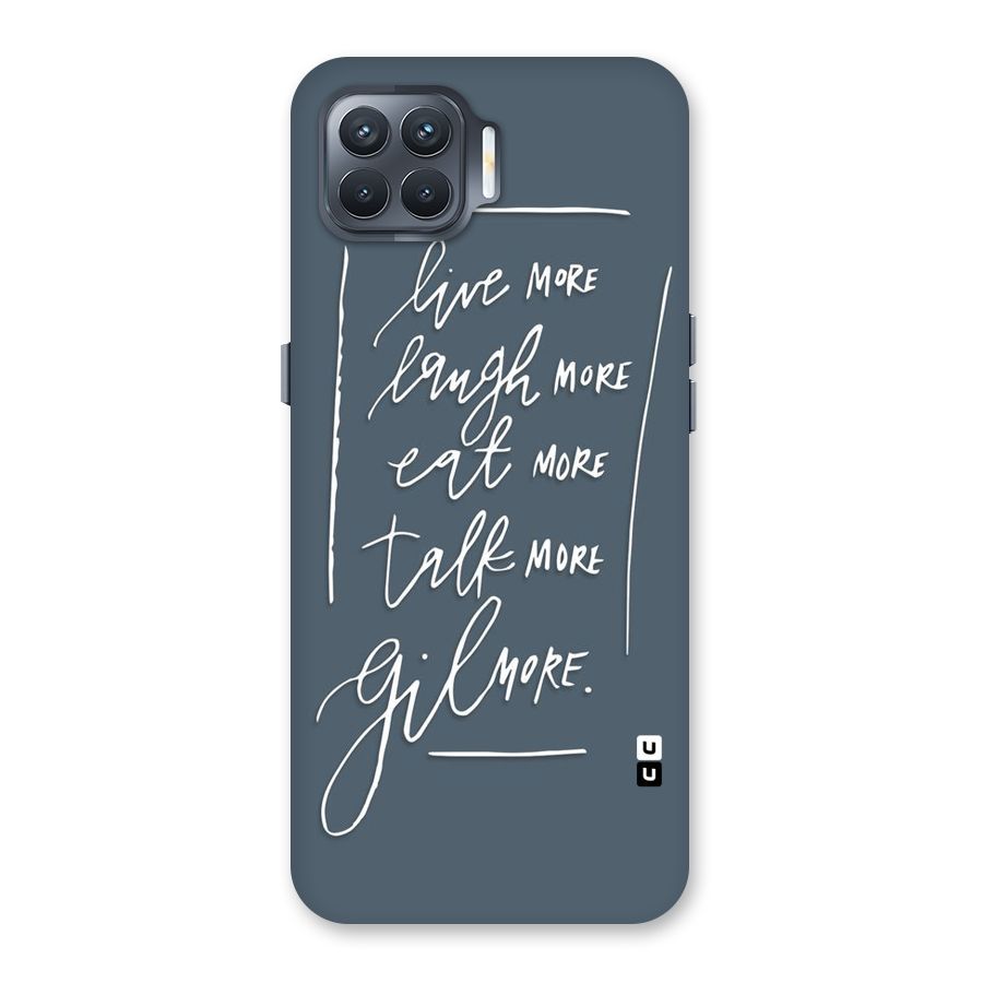 Live Laugh More Back Case for Oppo F17 Pro