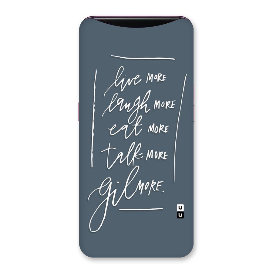 Live Laugh More Back Case for Oppo Find X
