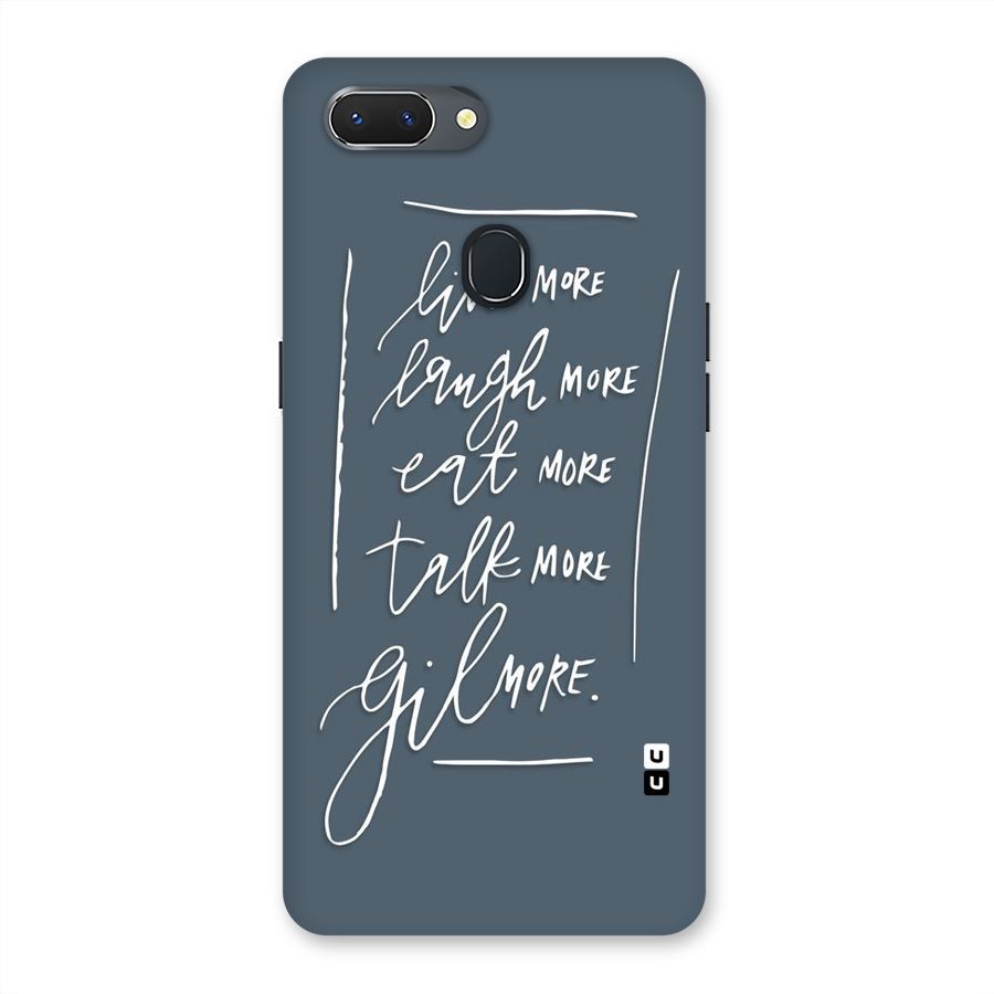 Live Laugh More Back Case for Oppo Realme 2