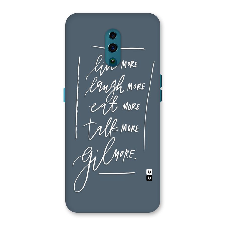 Live Laugh More Back Case for Oppo Reno