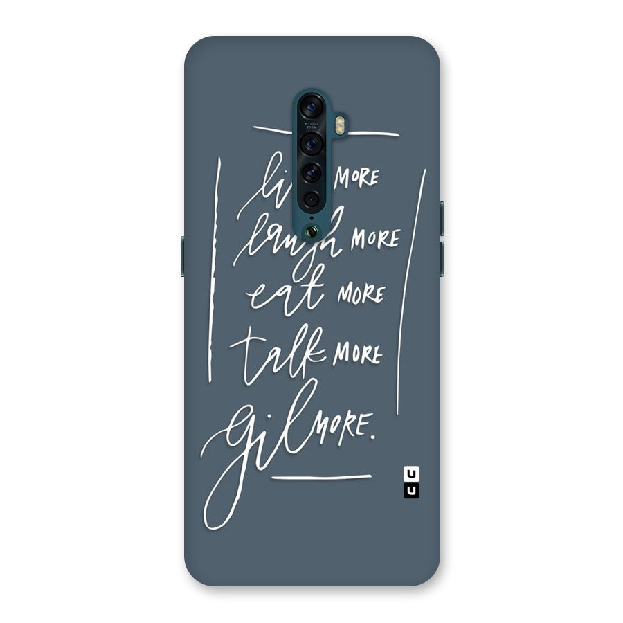 Live Laugh More Back Case for Oppo Reno2