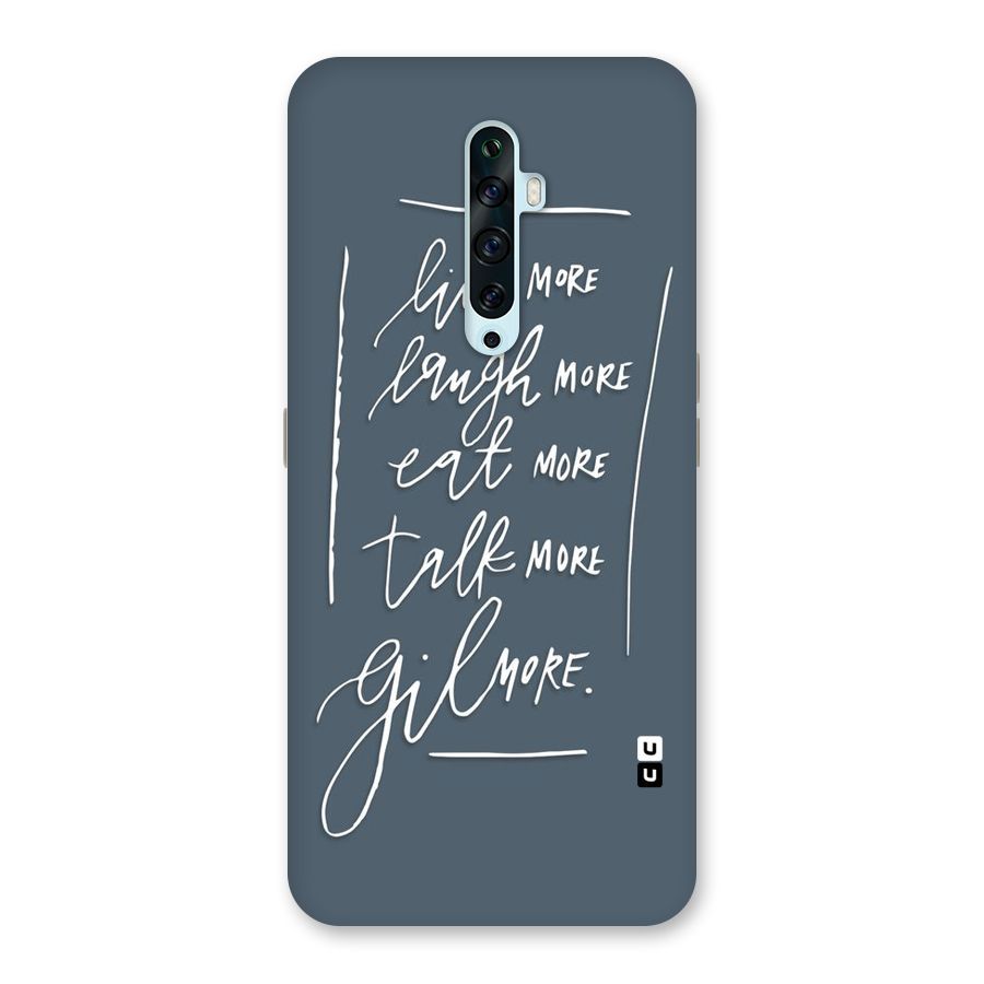 Live Laugh More Back Case for Oppo Reno2 F