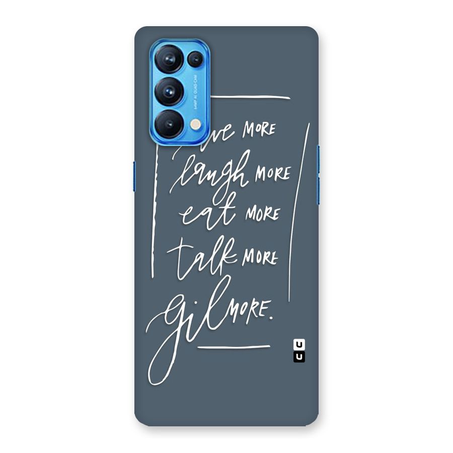 Live Laugh More Back Case for Oppo Reno5 Pro 5G