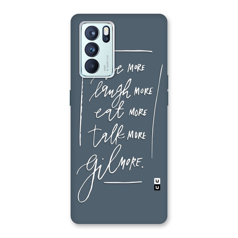 Live Laugh More Back Case for Oppo Reno6 Pro 5G