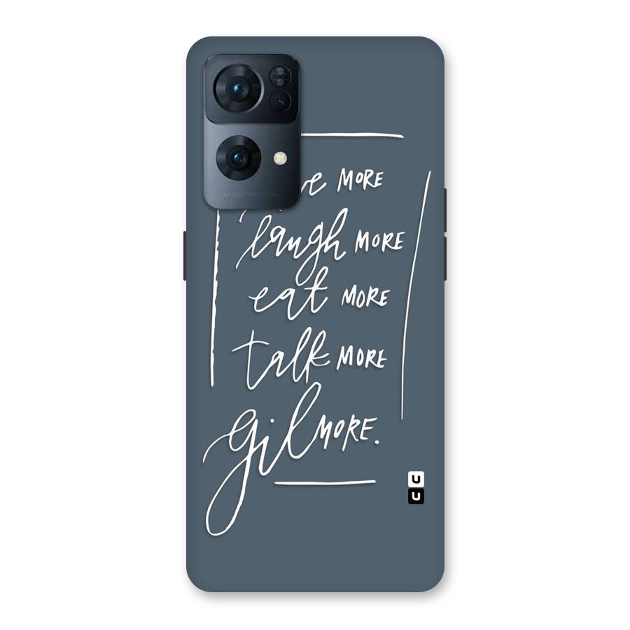 Live Laugh More Back Case for Oppo Reno7 Pro 5G
