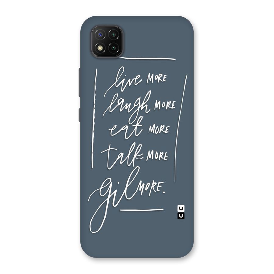 Live Laugh More Back Case for Poco C3
