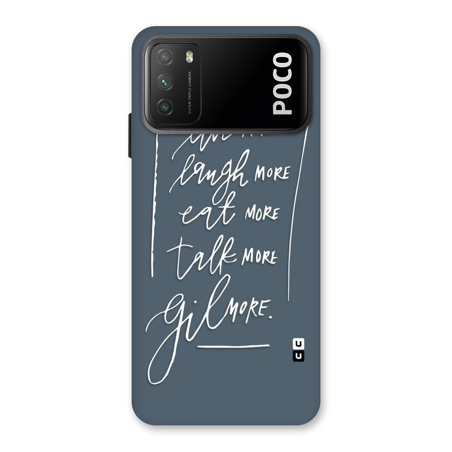Live Laugh More Back Case for Poco M3