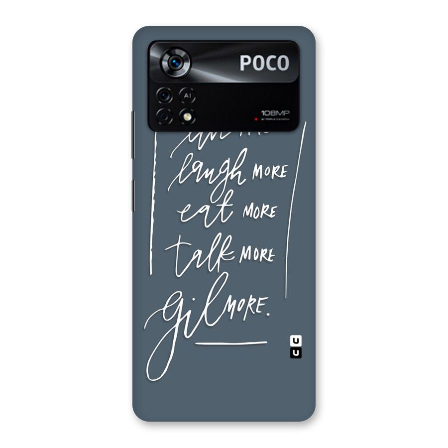 Live Laugh More Back Case for Poco X4 Pro 5G