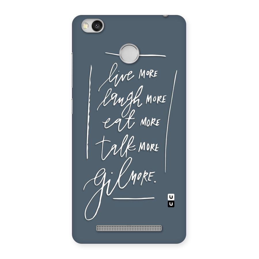 Live Laugh More Back Case for Redmi 3S Prime