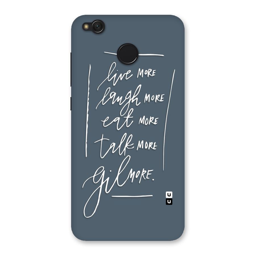 Live Laugh More Back Case for Redmi 4