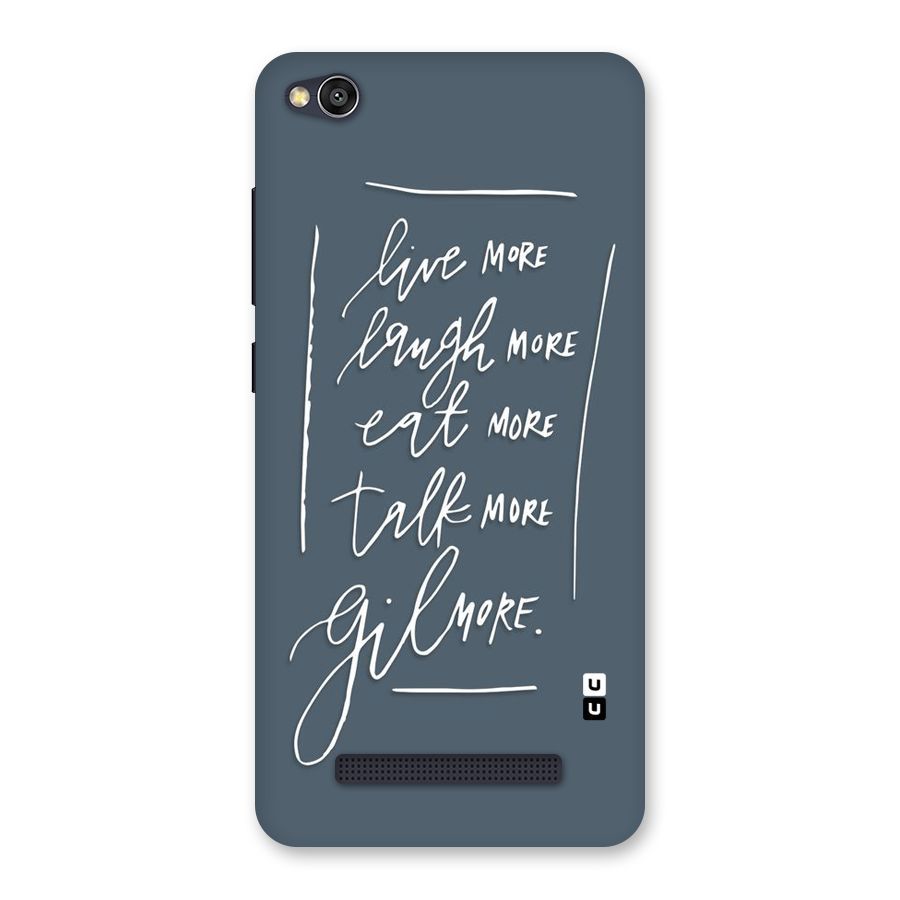 Live Laugh More Back Case for Redmi 4A
