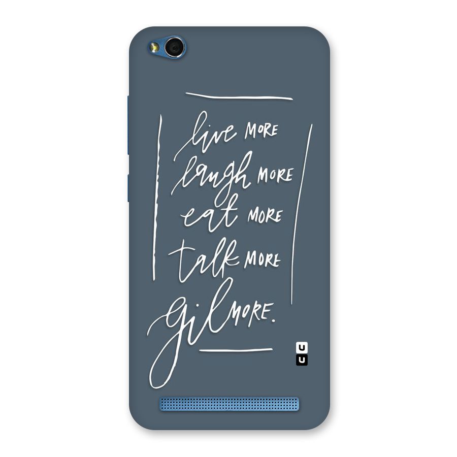 Live Laugh More Back Case for Redmi 5A