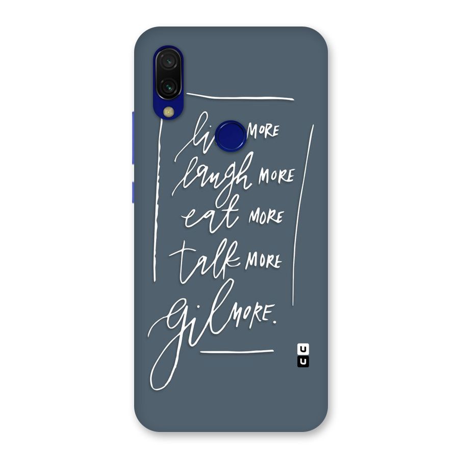 Live Laugh More Back Case for Redmi 7