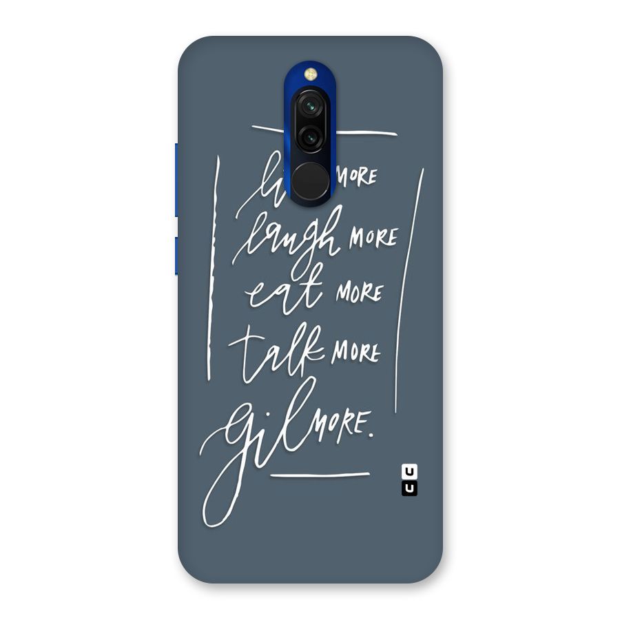 Live Laugh More Back Case for Redmi 8