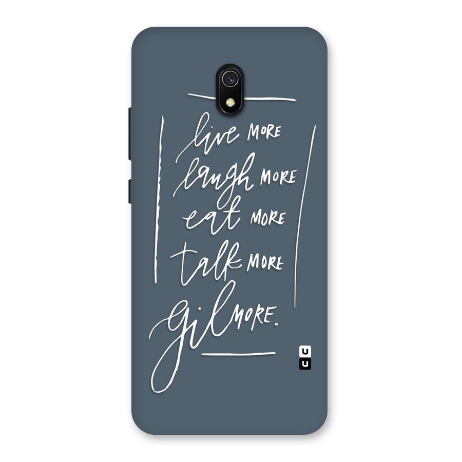 Live Laugh More Back Case for Redmi 8A