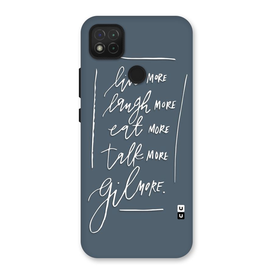 Live Laugh More Back Case for Redmi 9