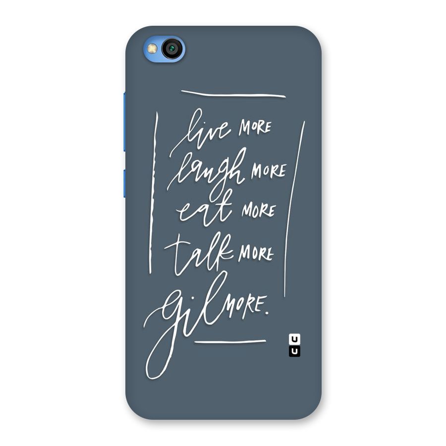 Live Laugh More Back Case for Redmi Go