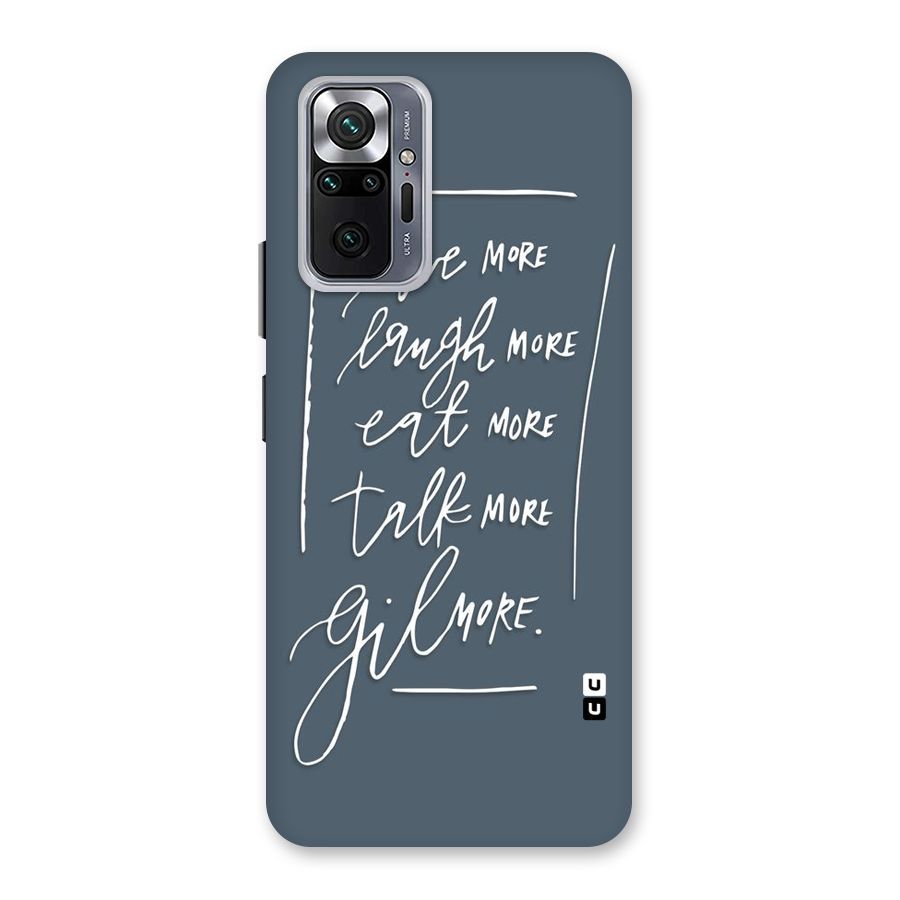 Live Laugh More Back Case for Redmi Note 10 Pro