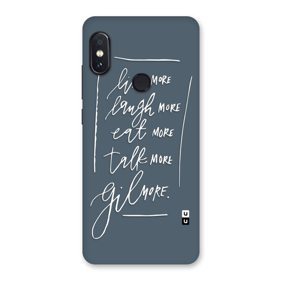 Live Laugh More Back Case for Redmi Note 5 Pro