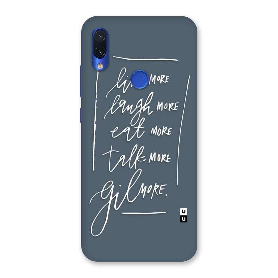 Live Laugh More Back Case for Redmi Note 7