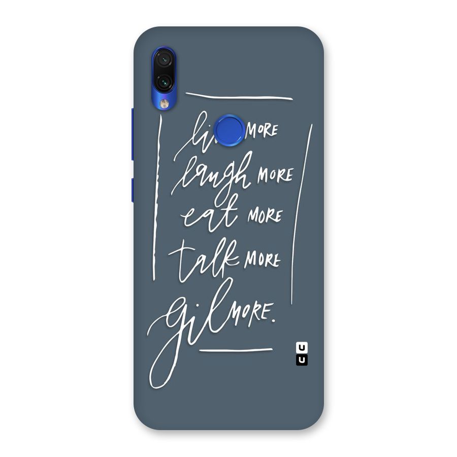 Live Laugh More Back Case for Redmi Note 7S