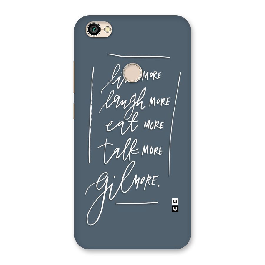 Live Laugh More Back Case for Redmi Y1 2017