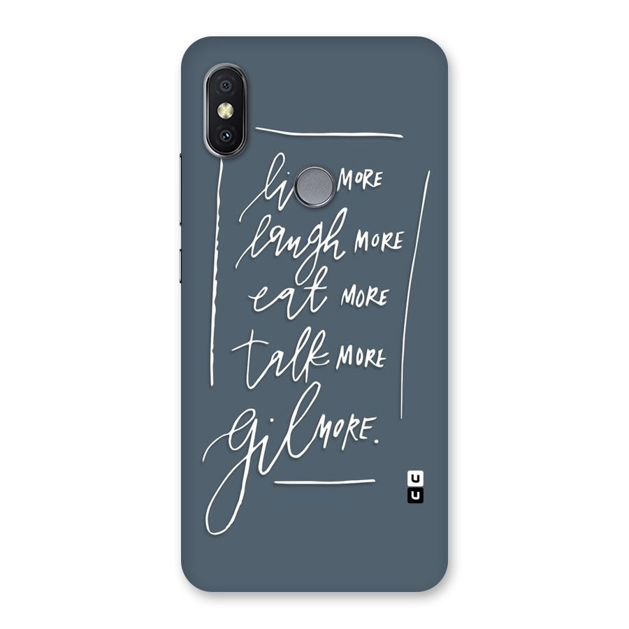 Live Laugh More Back Case for Redmi Y2