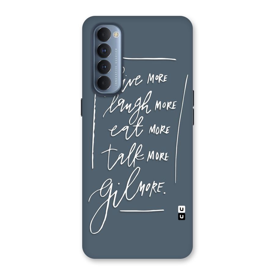 Live Laugh More Back Case for Reno4 Pro