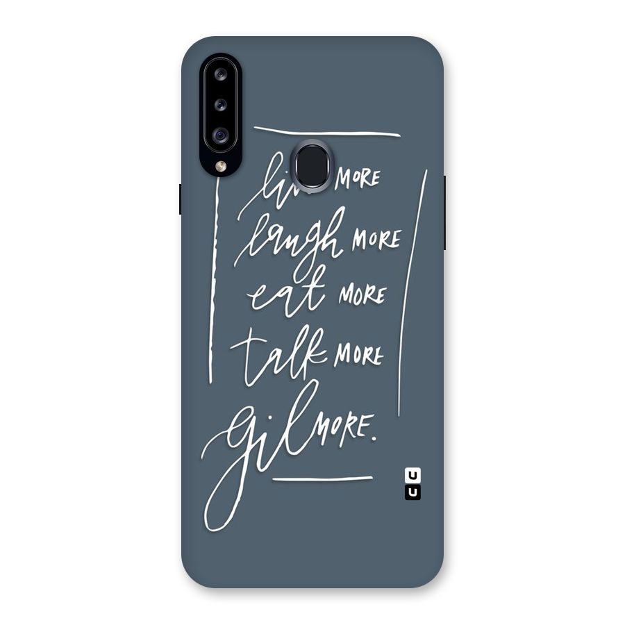 Live Laugh More Back Case for Samsung Galaxy A20s