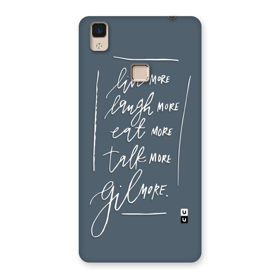 Live Laugh More Back Case for V3 Max