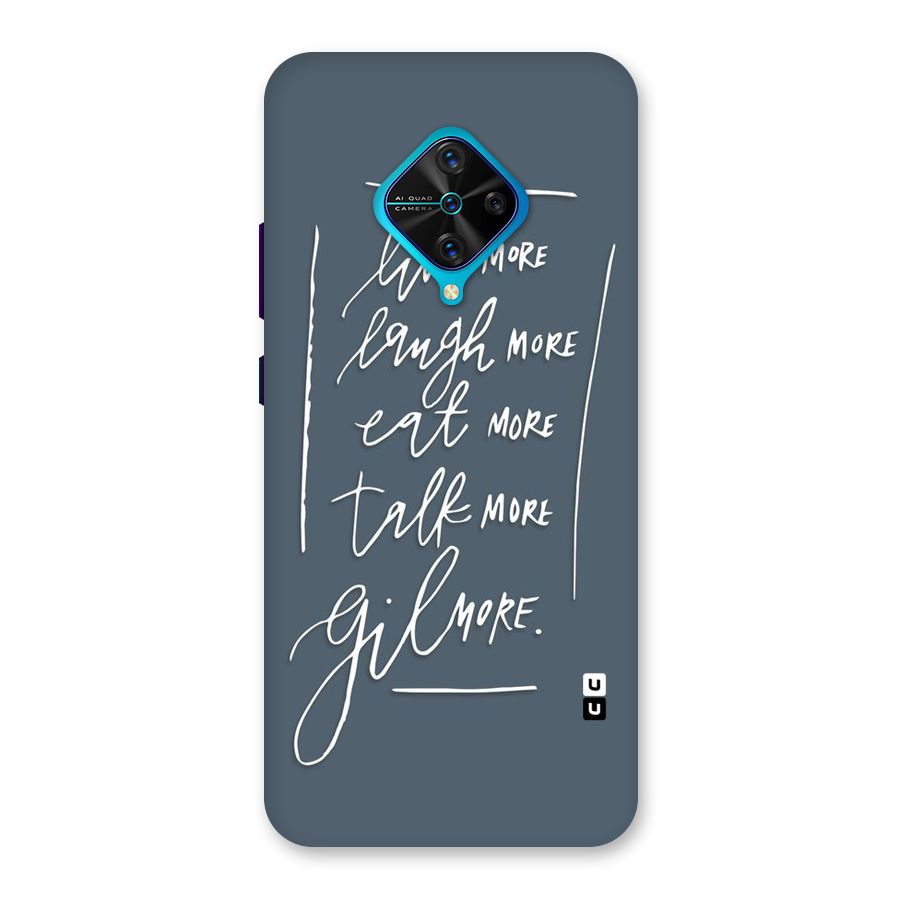 Live Laugh More Back Case for Vivo S1 Pro
