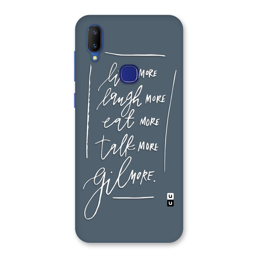 Live Laugh More Back Case for Vivo V11