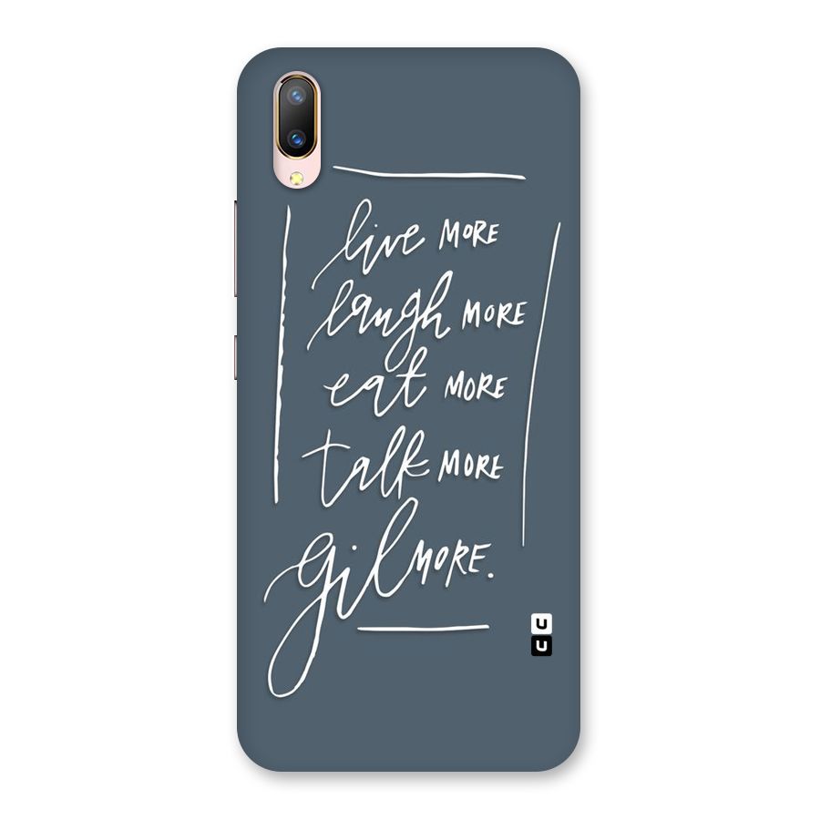 Live Laugh More Back Case for Vivo V11 Pro