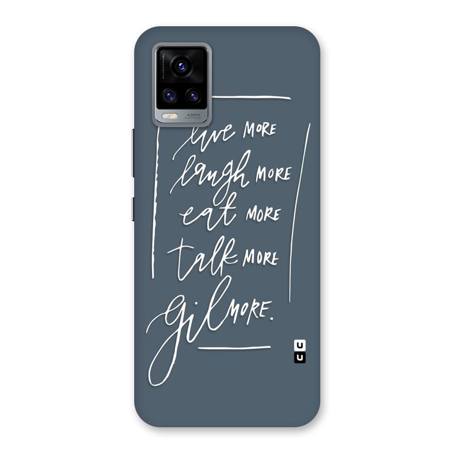 Live Laugh More Back Case for Vivo V20