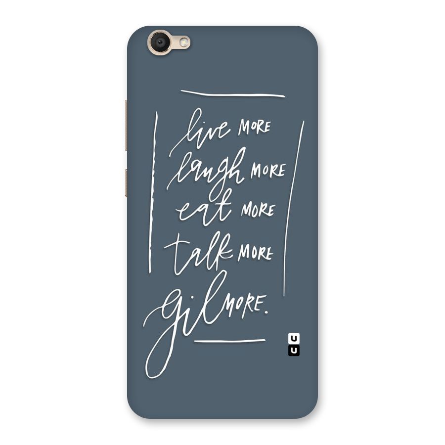 Live Laugh More Back Case for Vivo V5