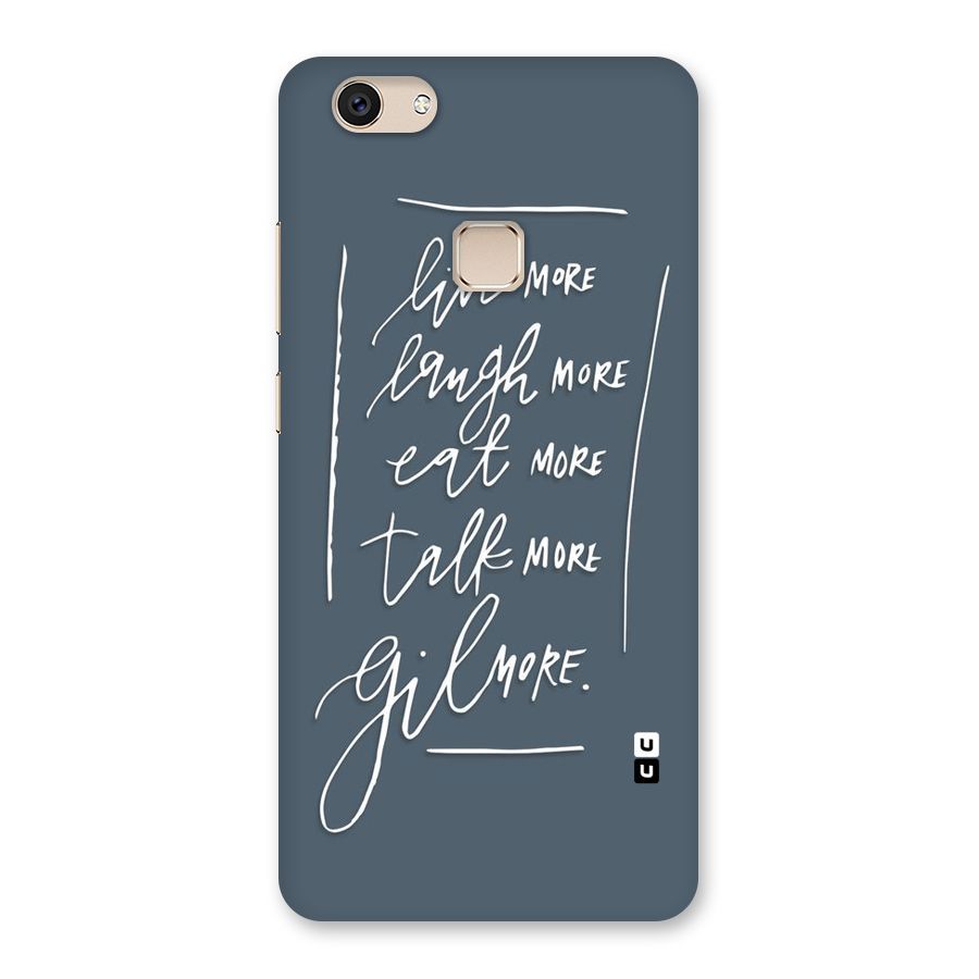Live Laugh More Back Case for Vivo V7