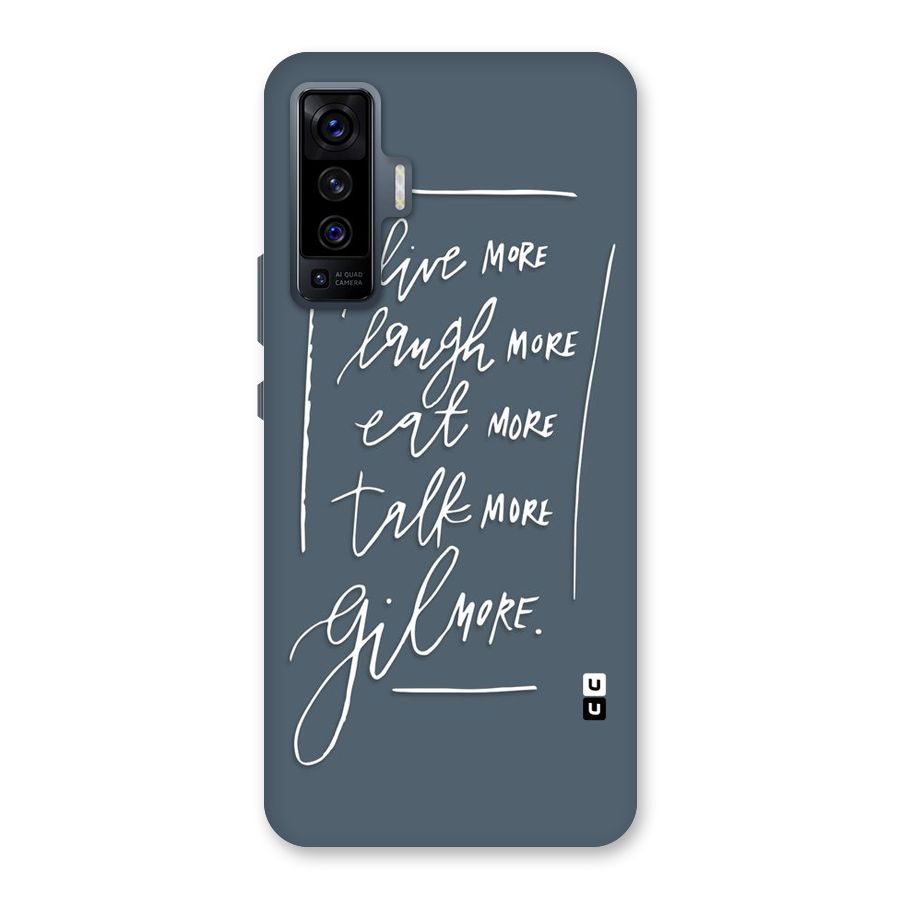Live Laugh More Back Case for Vivo X50