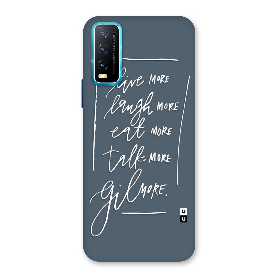Live Laugh More Back Case for Vivo Y20A