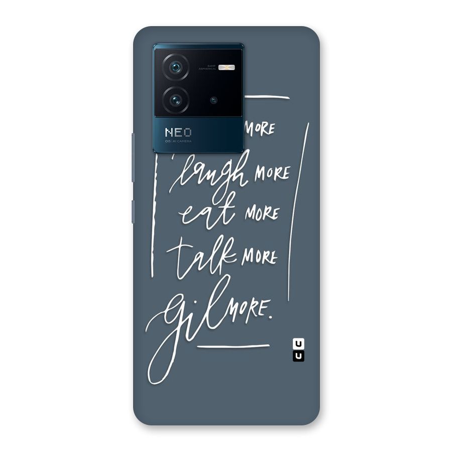 Live Laugh More Back Case for Vivo iQOO Neo 6 5G