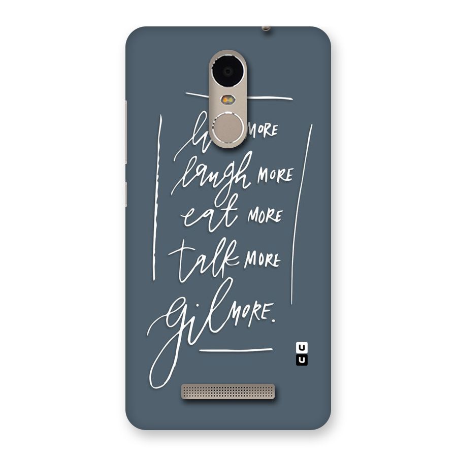 Live Laugh More Back Case for Xiaomi Redmi Note 3